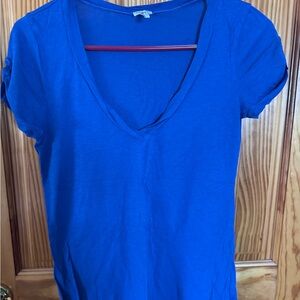 Splendid Royal Blue V-Neck Short Sleeve Tee